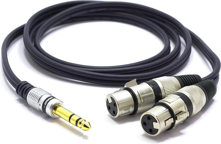 Immagine prodotto Vitalco 2x XLR auf Klinke Mikrofonkabel Adapter (3 m, Connettore da 3,5 mm (AUX), XLR)