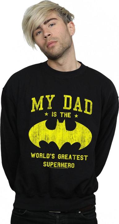 Image du produit Mens Batman My Dad Is A Superhero Cotton Sweatshirt (L)