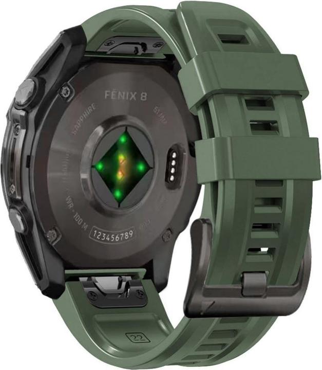 Productafbeelding Tech-Protect Siliconen bandje Garmin Fenix 5 / 6 / 6 Pro / 7 / 8 (47 mm) / E - Groen (47 mm, TPU)