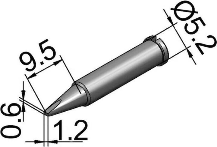 Actual product image Soldering tip ERSADUR, lead free, 1.2mm (Soldering tip)