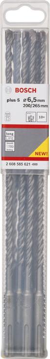 Produktbild Bosch Professional Zubehör Hammerbohrer SDS plus-5, 6,5 x 200 x 265 mm, 10er-Pack (6.5 mm)