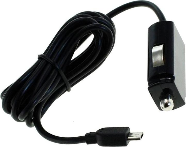 AccuCell Cavo di ricarica per auto da 12 volt con spina micro USB