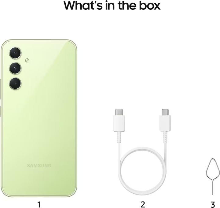 Actual product image Samsung Galaxy A54 5G (128 GB, Awesome Lime, 6.40", Dual SIM, 50 Mpx, 5G)