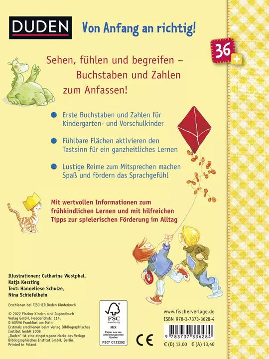Image du produit Duden 36+: A bis Z und 1 bis 10 (Allemand, Catharina Westphal, Hanneliese Schulze, 2022)
