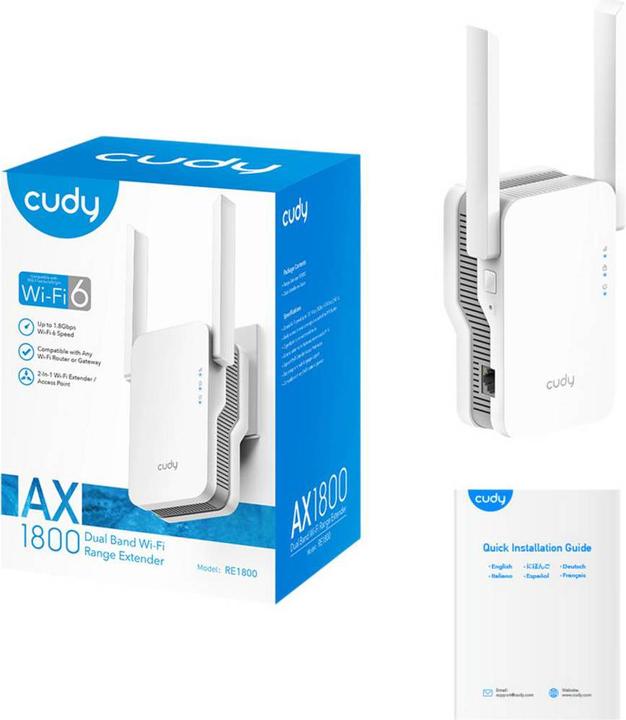 Immagine prodotto Cudy RE1800 (1201 Mbit/s, 574 Mbit/s)