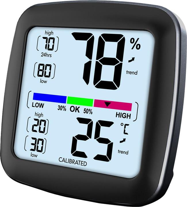 Casativo Digitales Präzisions-Thermo-/Hygrometer mit LCD-Display, kalibrierbar