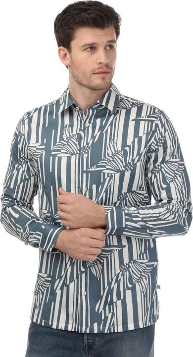 Actual product image Ted Baker Mens Chorley Butterfly Stripe Shirt (S)