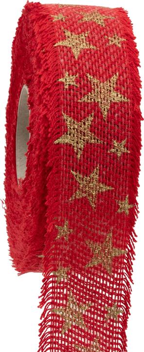 Actual product image Goldina Golden Star gift ribbon, 40 millimetres x 15 metres, red (Gift ribbon)