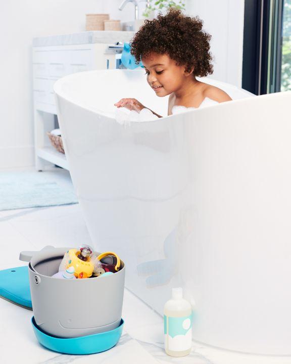 Actual product image Skiphop Moby Storage Bucket for Bath Toys