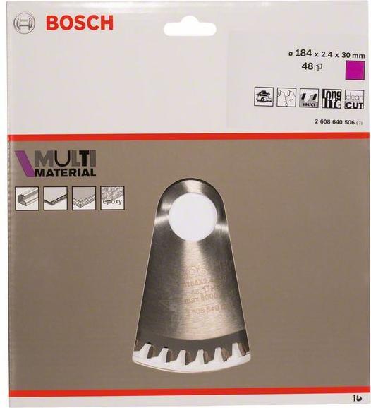 Actual product image Bosch Professional Zubehör PRO Multi Material circular saw blade, 184 x 2.4 x 30 mm