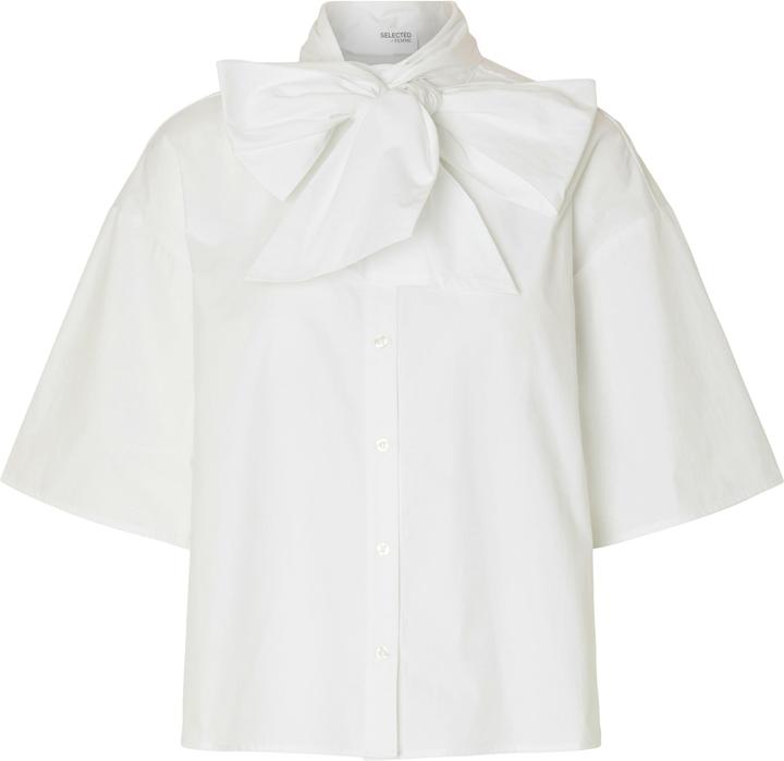 Selected Femme Bindedetail Baumwoll Kurzarmhemd