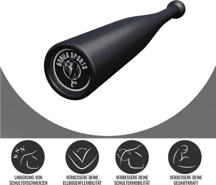 Image du produit Gorilla Sports Indian Clubbells (1 x 2 kg)