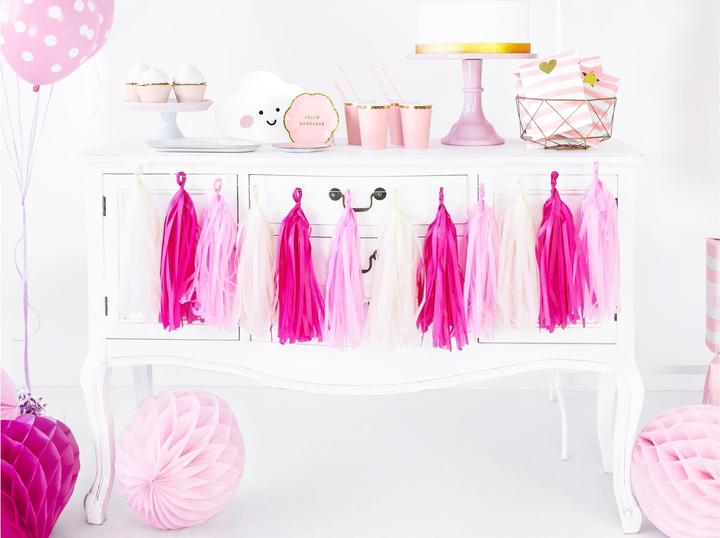 Produktbild Partydeco Girlande Quasten 1.5 m, Rosa