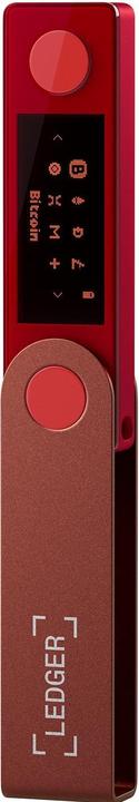 Ledger Nano X - Ruby Red (Ripple, Bitcoin, Litecoin, Cardano, TRON, Bitcoin cash, Ethereum Classic, Ether, Stellar, Monero, Dogecoin)