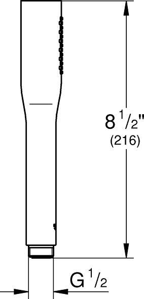 Actual product image Grohe Hand shower Euphoria Cosmopolitan Stick 27400000 chrome (1 Beam types, 9 l/min)
