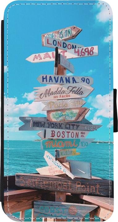 Produktbild PhoneLook Hülle Wallet schwarz Cool Cities Directions (Apple iPhone 11)