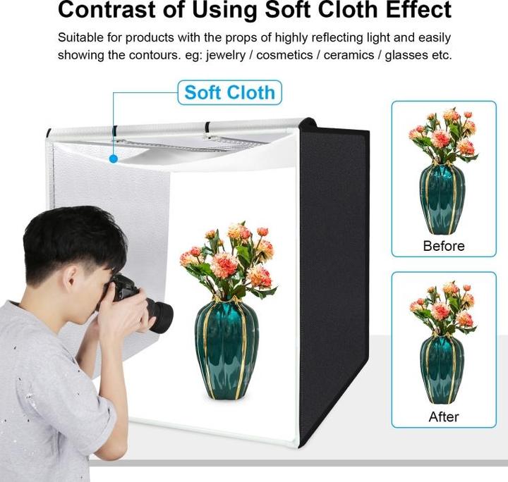 Produktbild Puluz Fotostudio mit integrierter LED Beleuchtung (Aufnahmebox)