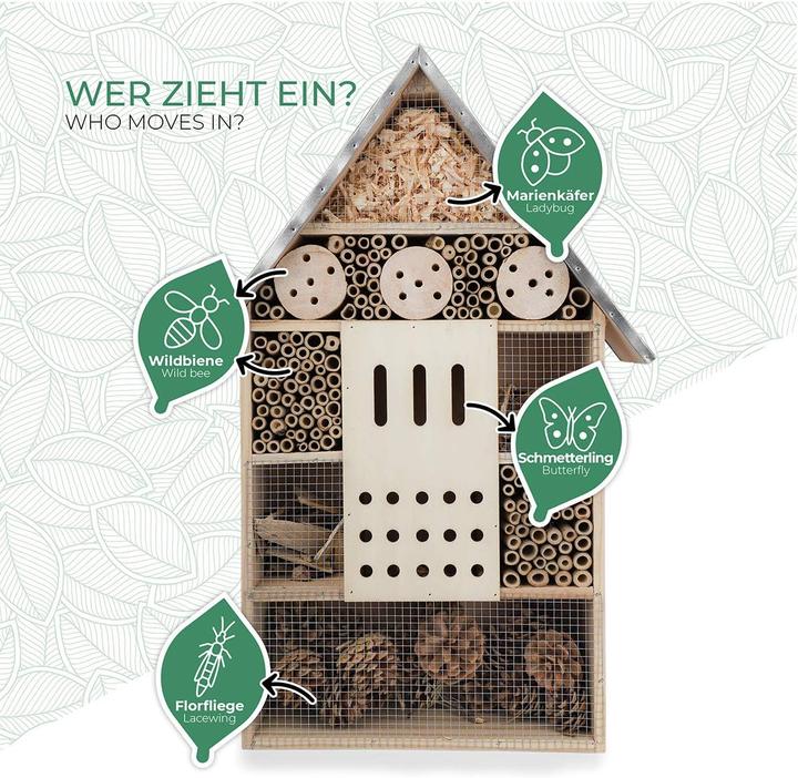 Image du produit Wildlife Friend Hôtel pour insectes XL (Abeille, Coccinelles, Papillons, Chrysanthèmes)