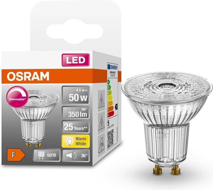 Immagine prodotto Osram Riflettore LED (GU10, 4.50 W, 350 lm, 1 x, F)