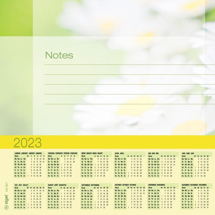 Nährwerte und Zutaten Sigel Schreibtischunterlage Lovely Daisies grün/weiss 30 Blatt