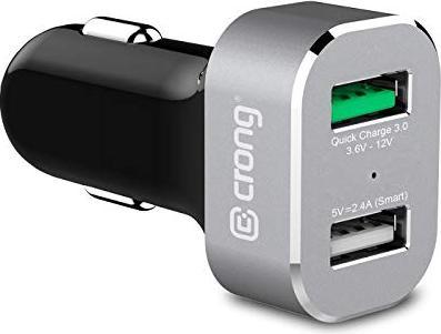 Produktbild Crong Stromversorgung įkroviklis 2x USB-A 3 A (CRG-PWRC-USB30-ALU)