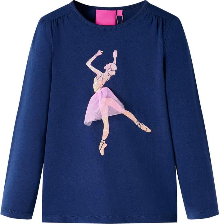 Produktbild VidaXL Kinder-Langarmshirt Marineblau 104,Material: 95 % Baumwolle (104)