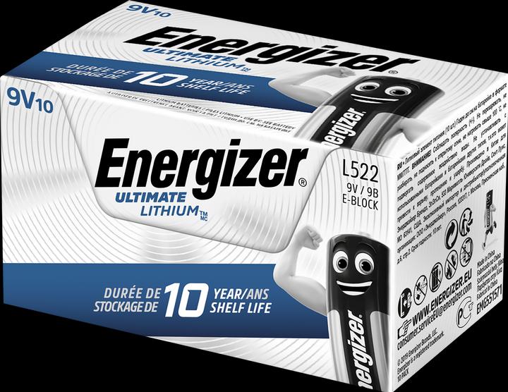 Energizer Ultimate Lithium (10 Stk., 9V Block)