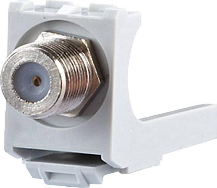 Productafbeelding Metz Connect BTR x-DAT modul KOAX modul F/F Doorvoerkoppeling coaxiaal met F-connector lichtgrijs (36 mm)