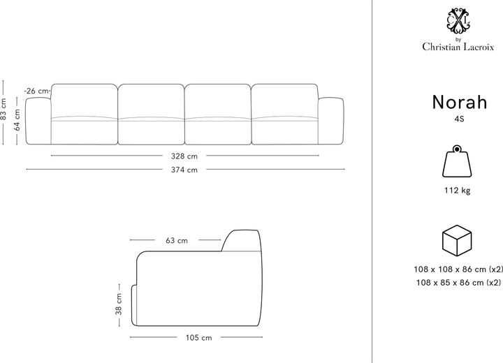 Actual product image CXL by Christian Lacroix Norah (3-seater, 4-seater, 2 person sofa)
