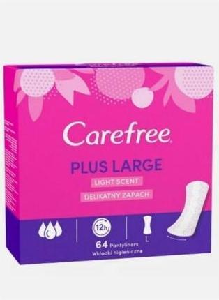 Produktbild Carefree Slip pads Plus Large delicate scent - Variant: 64 ks (64 x, Slipeinlagen)