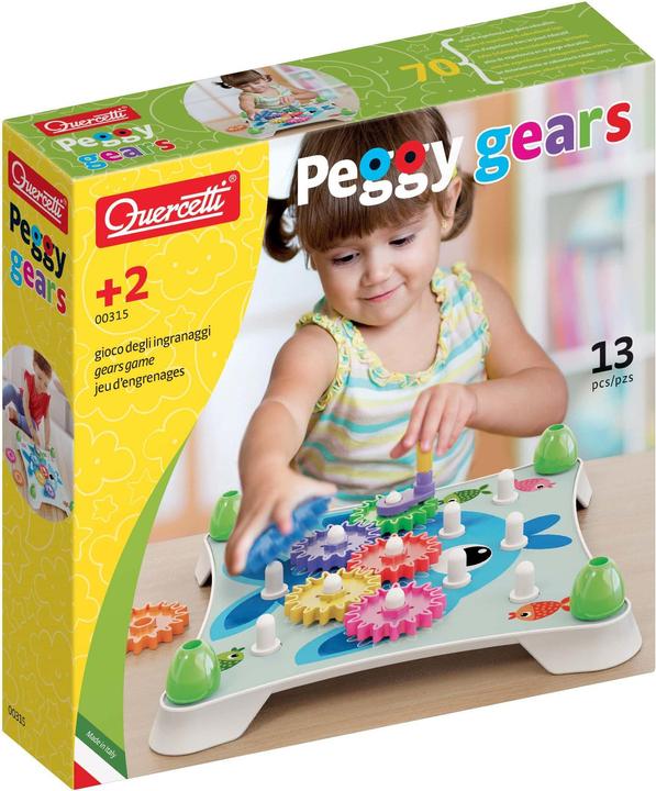 Quercetti Peggy Gears Bausatz mit Zahnrädern