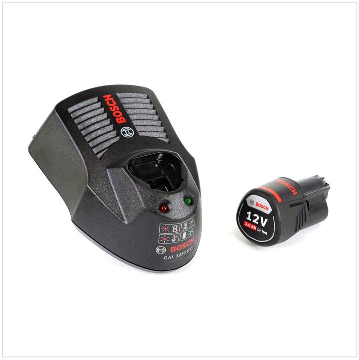 Produktbild Bosch Professional GLI 12V-300 Akku Lampe + 1x GBA 12 V 3,0 Ah Akku + GAL 1230 Ladegerät (300 lm)