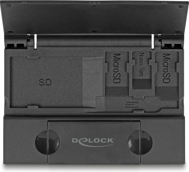 Actual product image Delock Card Reader USB 5 Gbps USB Type-C / Type-A for SD and (Type-B)