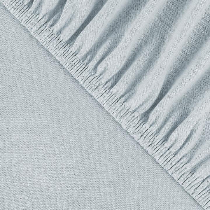 Actual product image Julius Zöllner Jersey fitted sheet for cradles & bassinet mattresses 90x 40 cm, denim (40 x 90 cm)