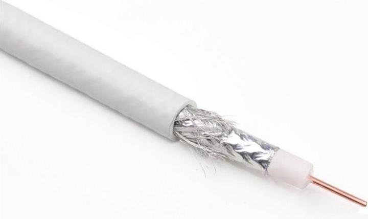 Image du produit Maclean Bobine de Câble Coaxial M/M 50m (Blanc) (Câble d'antenne)