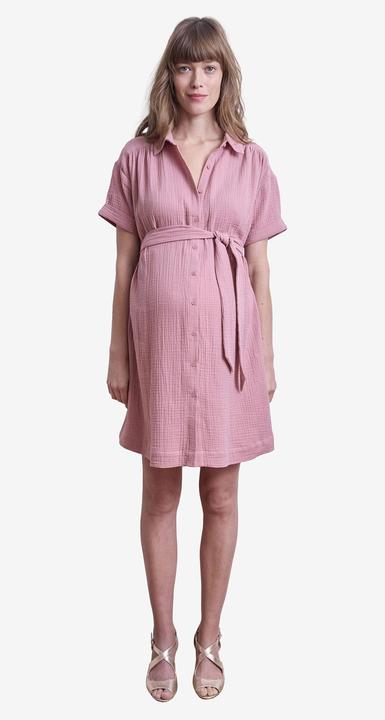 Actual product image Vertbaudet Short muslin blouse dress for pregnancy & nursing (46)