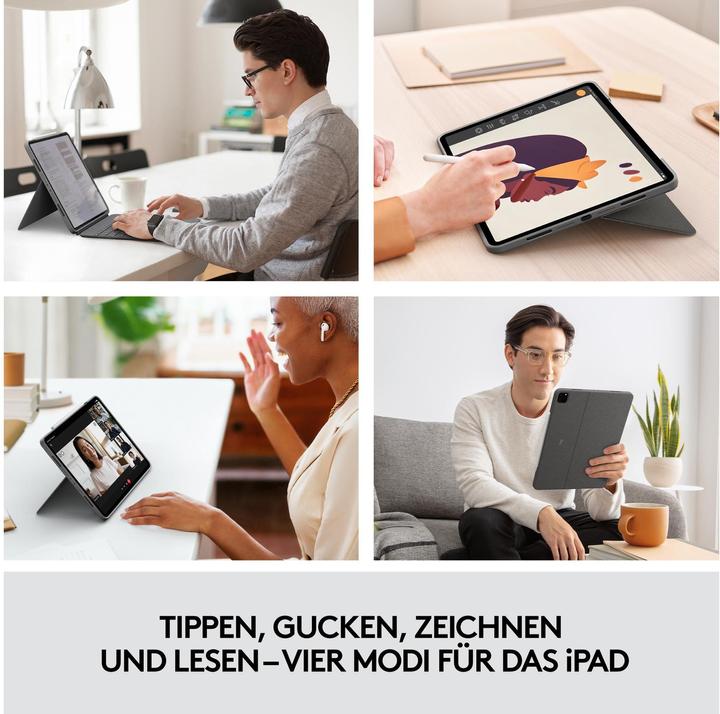 Actual product image Logitech Combo Touch (CH, iPad Pro 12.9 2022 (6th Gen), iPad Pro 12.9 2021 (5th Gen))