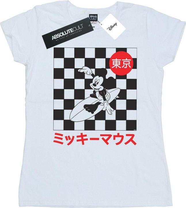 Actual product image Disney Womens/Ladies Mickey Mouse Surfing Cotton T-Shirt (M)