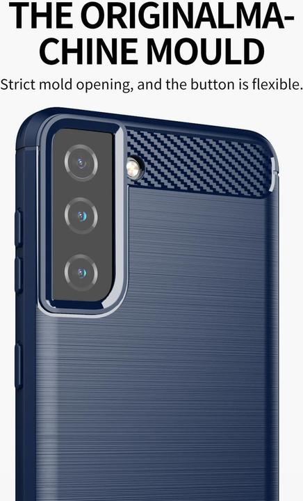 Actual product image Cadorabo TPU Ultra Slim carbon stainless steel Combi Cover (Samsung Galaxy S21 FE)