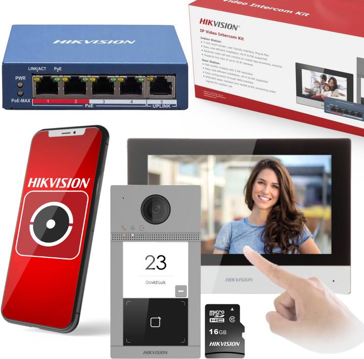 Produktbild Hikvision DS-KIS604-S(C) Türsprechstellenset IP (Ethernet)