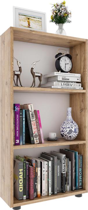 Image du produit VCM Bois Rangement Étagère sur pied Bibliothèque Déco Livres Étagère sur pied Bulas 3 compartiments (56 x 20 x 108 cm)