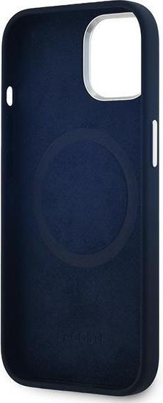 Actual product image Lacoste LCHMP15SSBIV iPhone 15 / 14 / 13 6.1" granatowy/blue hardcase Silicone Monogram Vintage Logo (Apple iPhone 15)