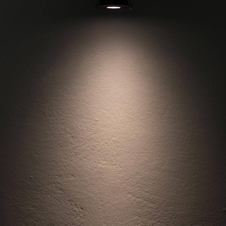 Actual product image Isoled LED recessed light MiniAMP black, 3W, 12V DC, warm white, dimmable, 100cm cable
