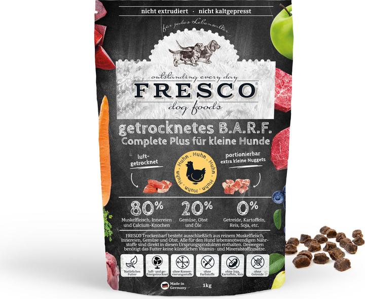 Produktbild Fresco Trockenbarf Complete Plus Mini Huhn (Adult, Junior, Senior, 1 Stk., 2500 g)