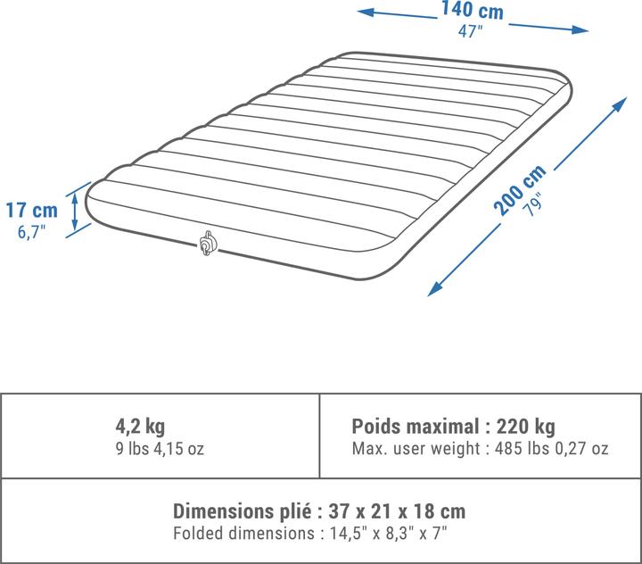 Immagine prodotto Quechua AIR COMFORT 140