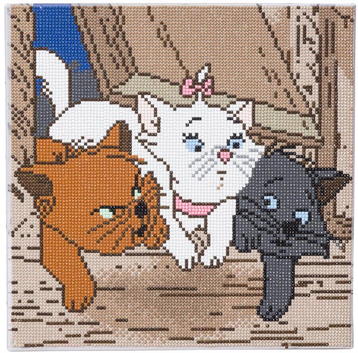 Produktbild Craft Buddy Die Aristocats-Kätzchen, Bild 30x30cm Crystal Art Kit