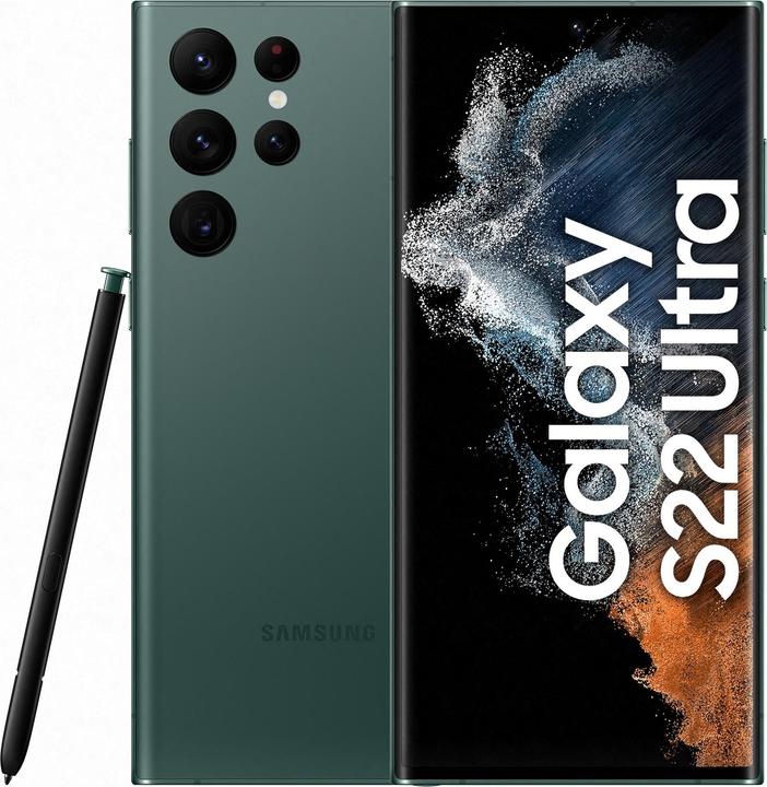 Samsung Galaxy S22 Ultra EU (256 GB, Green, 6.80", Dual SIM, 108 Mpx, 5G)