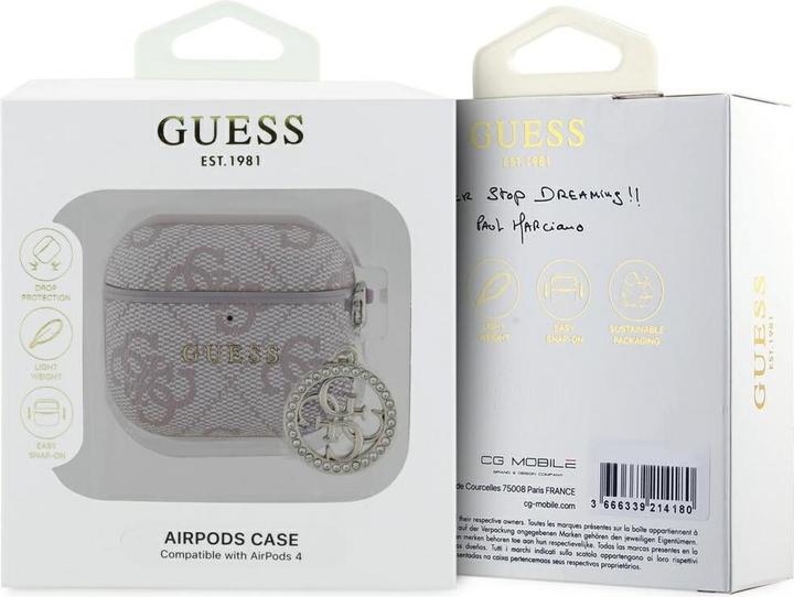 Immagine prodotto Guess 4G Strass Charm Cover für Apple Airpods 4 - rosa (Borsa per cuffie)