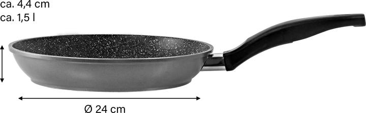 Actual product image Stoneline 6841 frying pan 24 cm (24 cm, Pan set + pot set, Aluminium)