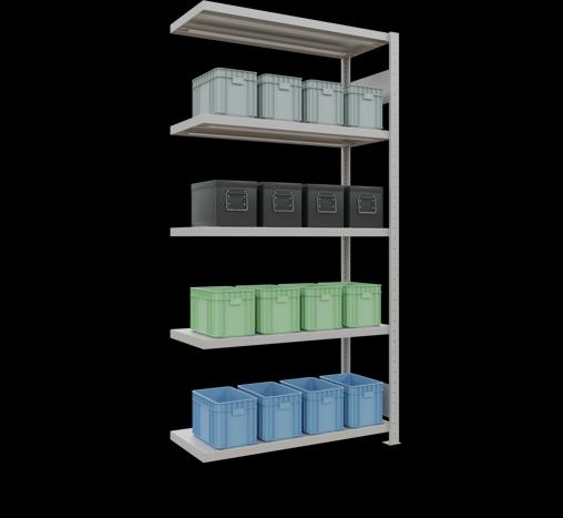 Actual product image Schulte Lagertechnik MULTIplus250 boltless add-on bay system with length bolts